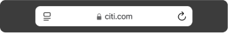 Page menu button within browser's search field